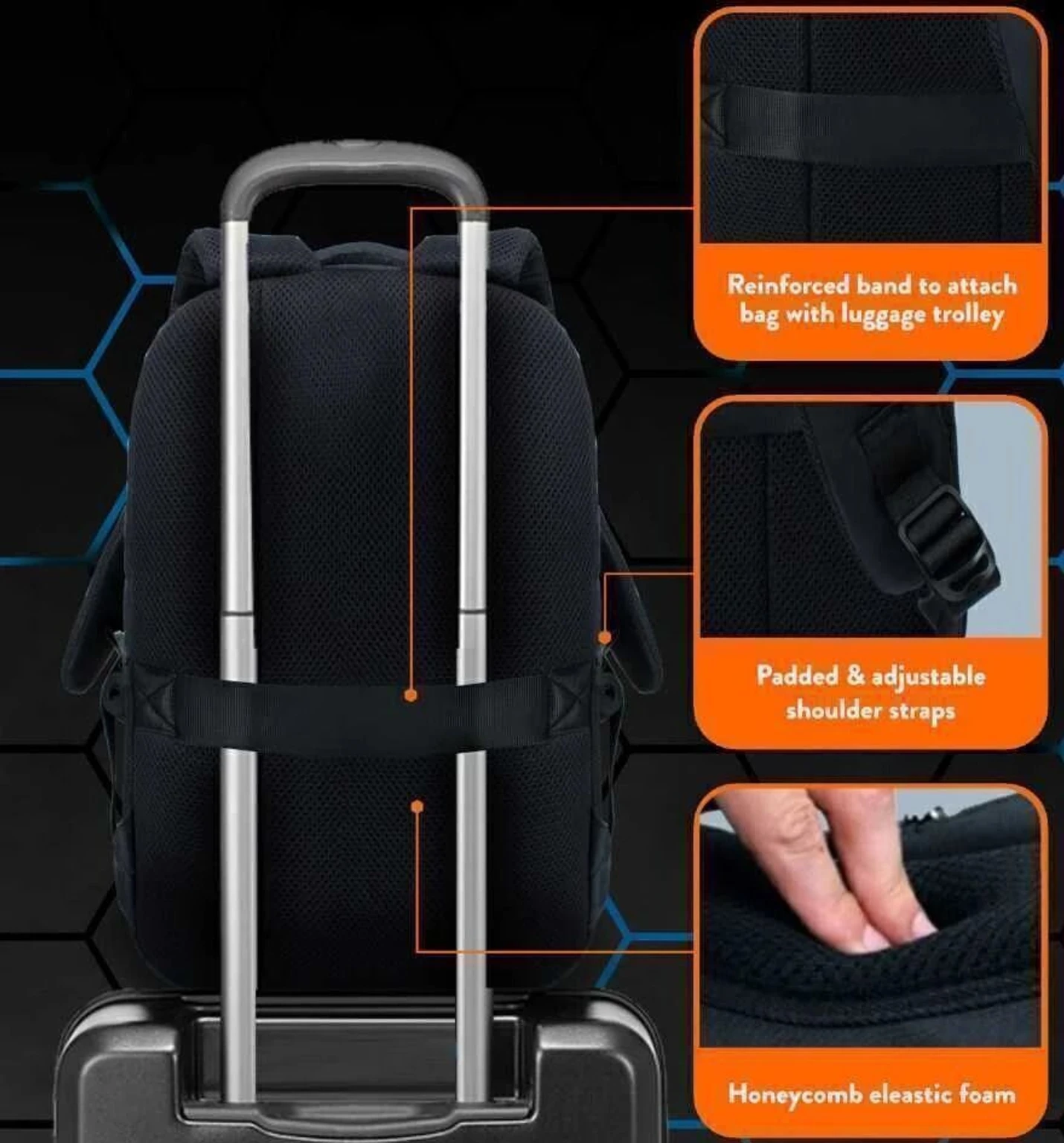 HP Large 32 L Laptop Backpack X Entry Light weight Upto 15.6