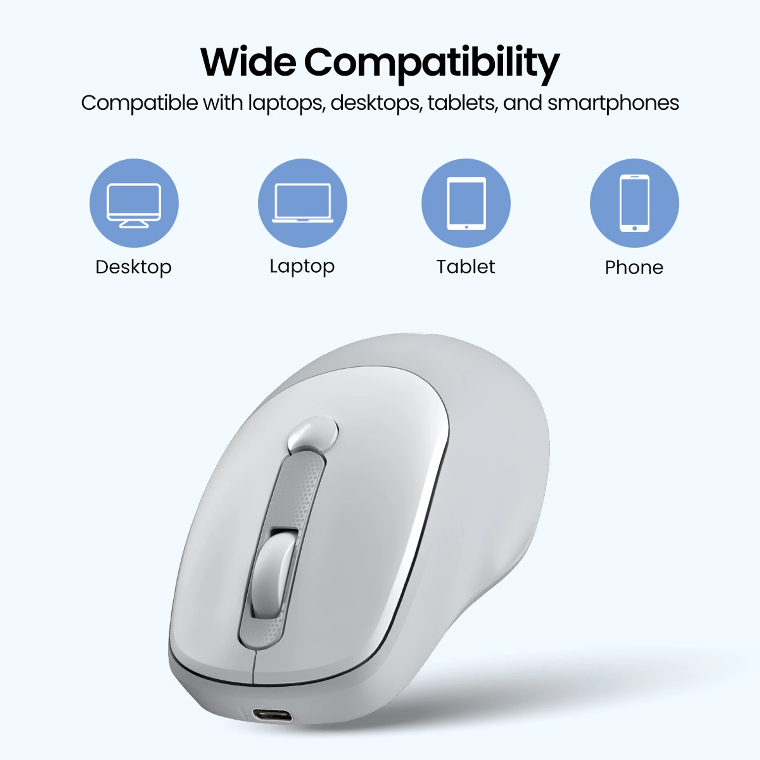 Portronics Toad 7 Ambidextrous Optical Mouse Rechargeable, f