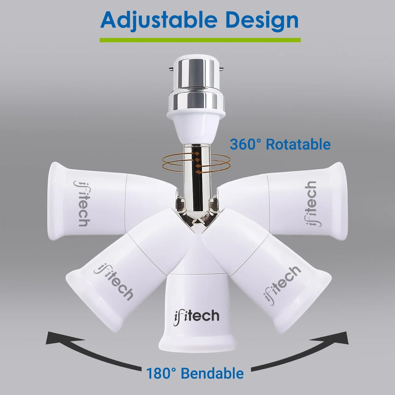 IFITech 4MP Ultra HD Wi-Fi Pan/Tilt Bulb Camera with Adjusta